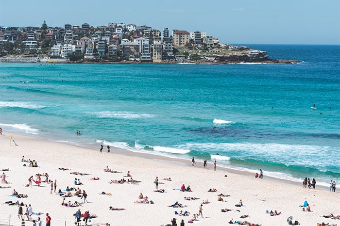 Image of Bondi Beach looking towards the North end