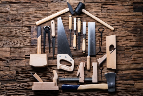 Tools in shape of a house